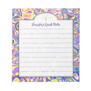 Bloc-note Lavender Abstrait Art Custom Shopping ou Idea Note