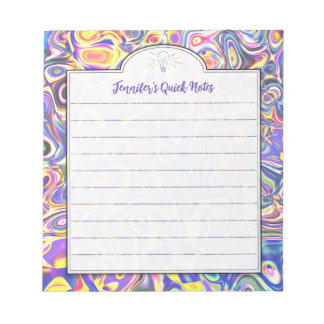 Bloc-note Lavender Abstrait Art Custom Shopping ou Idea Note