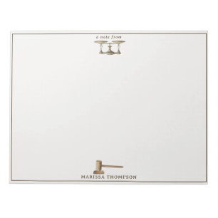 Bloc-note Law Scales Gavel Juridique Antique Nom Personnalis