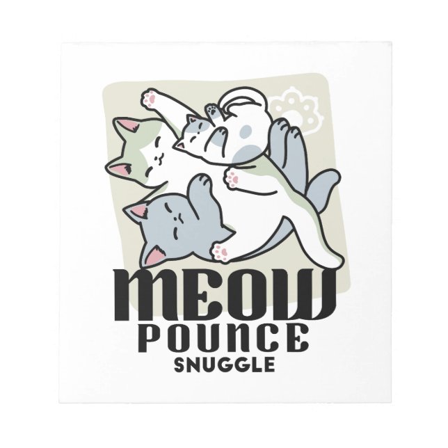 Bloc-note Laze Furr Days - Cute Lazy Cats Design (Devant)