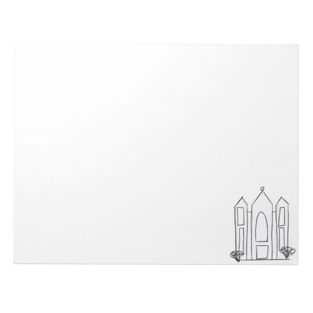Bloc-note LDS Salt Lake City Temple simple modern mormon  (Devant)