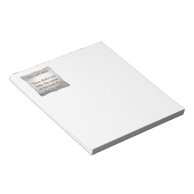 Bloc-note Le 2e commandement (Incliné)