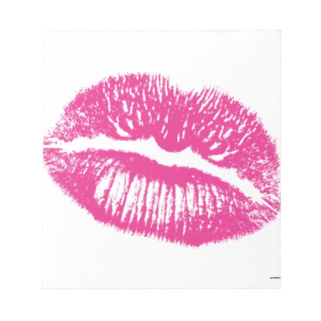 Bloc-note Le Baiser, Lèvres Roses (Devant)