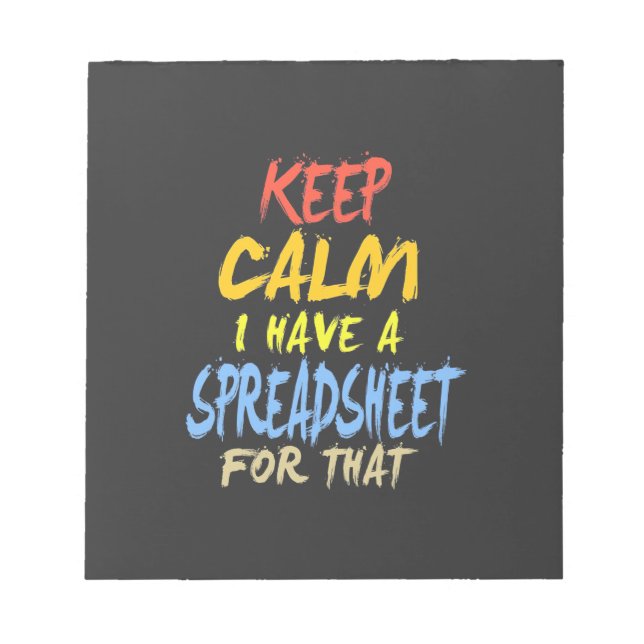 Bloc-note Le Comptable A Une Feuille De Calcul Pour Cela (Devant)