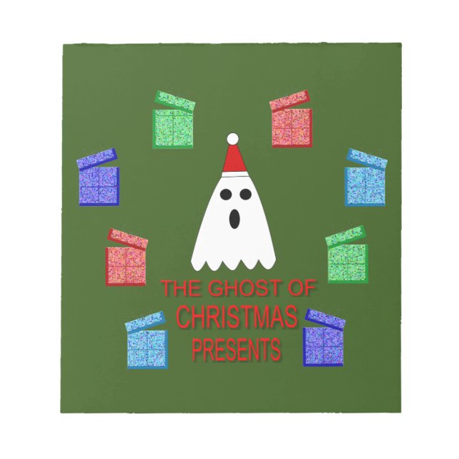 Bloc-note Le Fantôme des Cadeaux de Noël Drôle (Devant)