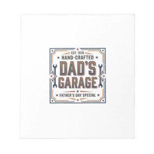Bloc-note Le Garage de Papa Fête des Pères Vintage