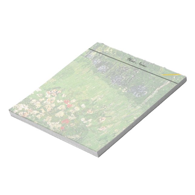 Bloc-note Le jardin de Daubigny, Vincent Van Gogh. beau (Tourné)