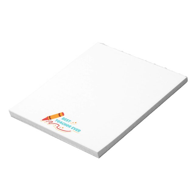 BLOC-NOTE LE MEILLEUR ENSEIGNANT JAMAIS COULEUR BLANC (Tourné)