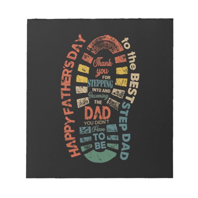 Bloc-note Le Meilleur Pas Papa Merci Pour Aller (Devant)