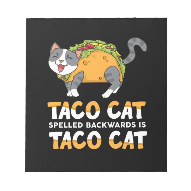 Bloc-note Le Meilleur Taco Chat Écrit À L'Arrière Est Taco C (Devant)