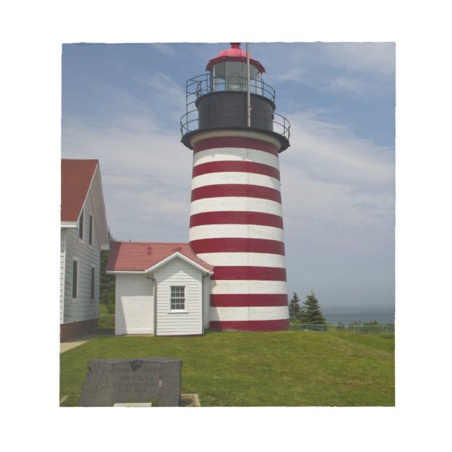 Bloc-note Le parc d'État du phare de West Quoddy Head est le (Devant)
