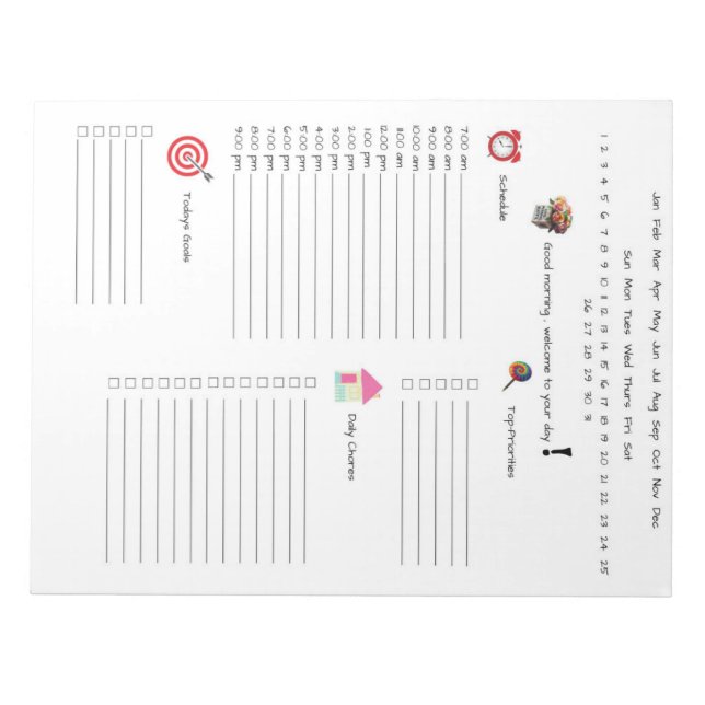 Bloc-note Le planificateur quotidien (Devant)