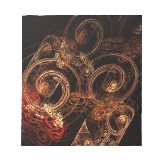 Bloc-note Le son de la musique Abstrait Art Notepad (Devant)