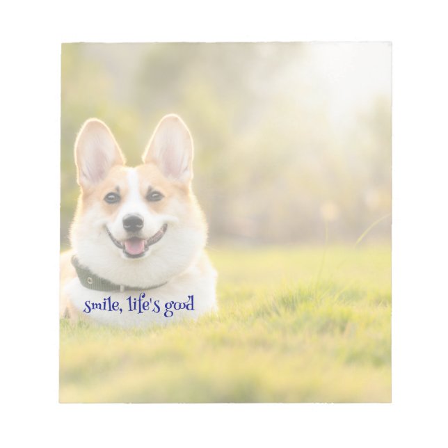 Bloc-note le sourire, le bon ordinateur portable de la vie (Devant)