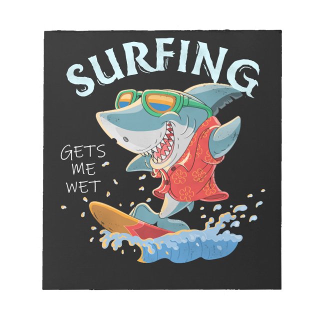 Bloc-note Le surf me donne des cadeaux amusants de requins h (Devant)