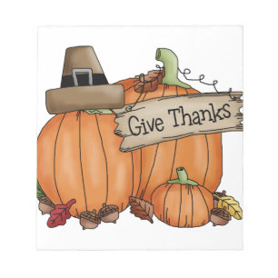 Bloc-note Le thanksgiving donnent des mercis