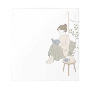 Bloc-note Lecteur de fenêtre matinale Minimal Sage Notepad