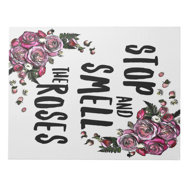 Bloc-note Lecteur de fleurs | Jardin aux fleurs Roses (Devant)