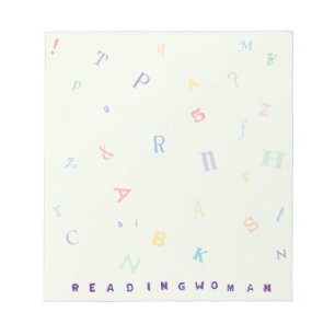 Bloc-note Lecture femme 5.5x6