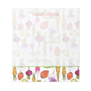 Bloc-note Légumes Racines betteraves Carottes Turnip Art