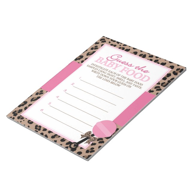 Bloc-note Leopard Devine Le Pack De Jeux Pour Nourriture Béb (Incliné)