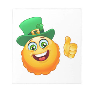 Bloc-note leprechaun emoji