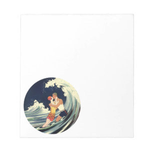 Bloc-note Les amateurs d'art déco vintage se baignent dans l