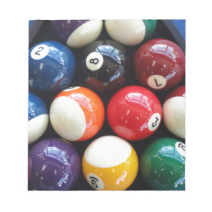 Bloc-note Les boules de piscine brillantes se ferment