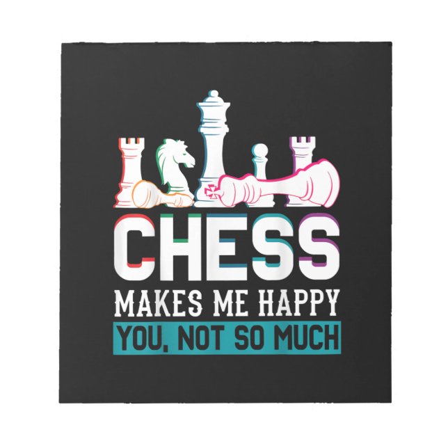 Bloc-note Les échecs me rendent heureux Humour drôle Cadeau (Devant)