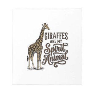 Bloc-note Les girafes sont mon animal spirituel conception d