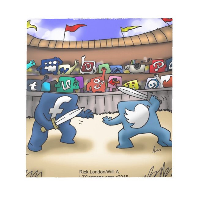 Bloc-note Les guerres amusantes des médias sociaux (Devant)