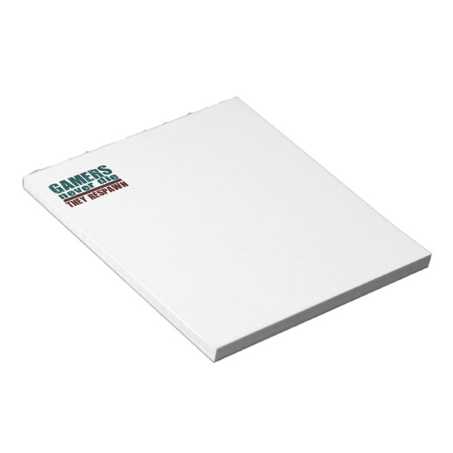 Bloc-note Les joueurs ne meurent jamais... (Incliné)