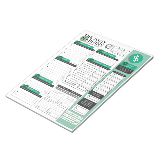 Bloc-note Les Marges Quotidiennes - Budget détaillé + Planif (Incliné)