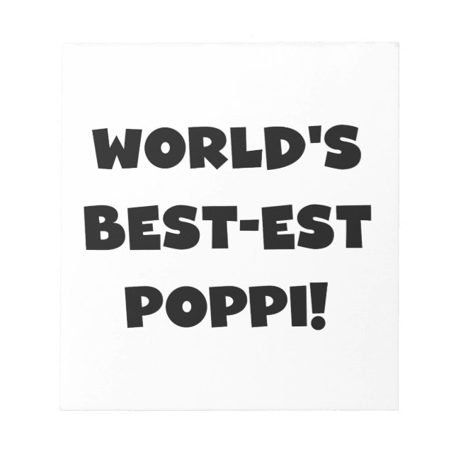 Bloc-note Les meilleurs cadeaux Poppi Black Text du monde (Devant)