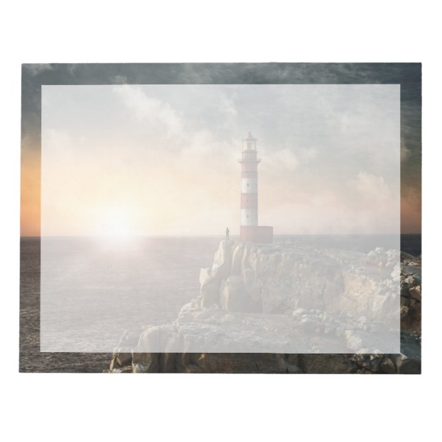 Bloc-note Les phares | Phare rouge et blanc (Devant)