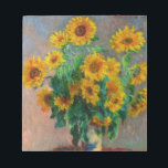 Bloc-note Les tournesols de Monet<br><div class="desc">Bloc-notes représentant la peinture à l’huile de Claude Monet Bouquet of Sunflowers (1881). Beaux tournesols dans un vase bleu au-dessus d'une table rouge. Un grand cadeau pour les amateurs d'impressionnisme et d'art français.</div>