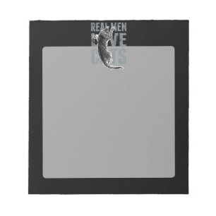 Bloc-note Les vrais hommes aiment les chats en Grunge Style