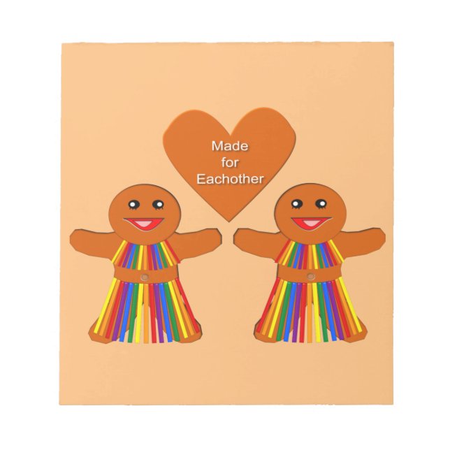 Bloc-note Lesbian Christmas Gingerbread Ladies Couple  (Devant)