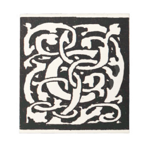 Bloc-note Lettre Art Nouveau C Monogramme Vintage