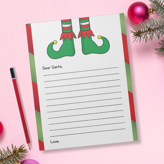 Bloc-note Lettre au Père Noël - Bottes de lutin (Créateur téléchargé)
