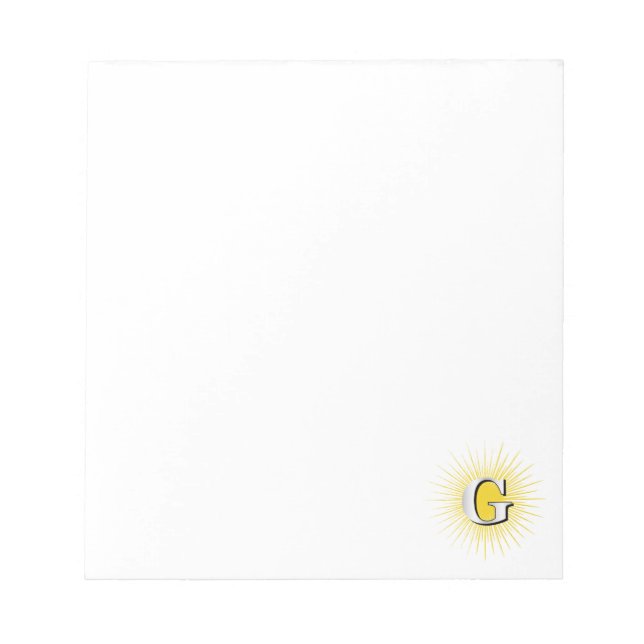 Bloc-note Lettre G - symbole maçonnique (Devant)