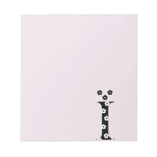 Bloc-note LETTRE Motif Fleur I