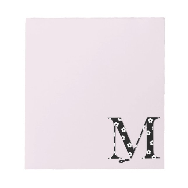 Bloc-note LETTRE Motif Fleur M (Devant)