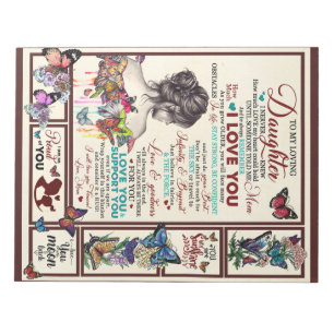 Bloc-note Lettre personnalisée à ma fille aimée