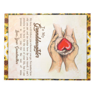 Bloc-note Lettre personnalisée à ma petite-fille