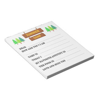 Bloc-note Lettres du camp Remplir dans le vide