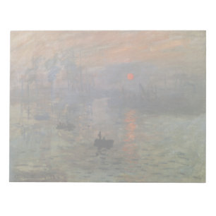 Bloc-note Lever de soleil d'impression par Claude Monet, art