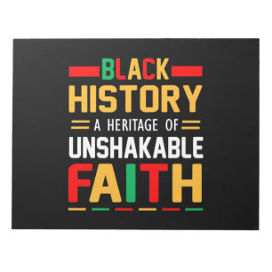 Bloc-note L'Histoire Noire Un Héritage De Foi Inébranlable