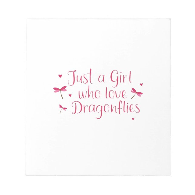 Bloc-note Libellule Juste Une Fille Qui Aime Les Libellules  (Devant)