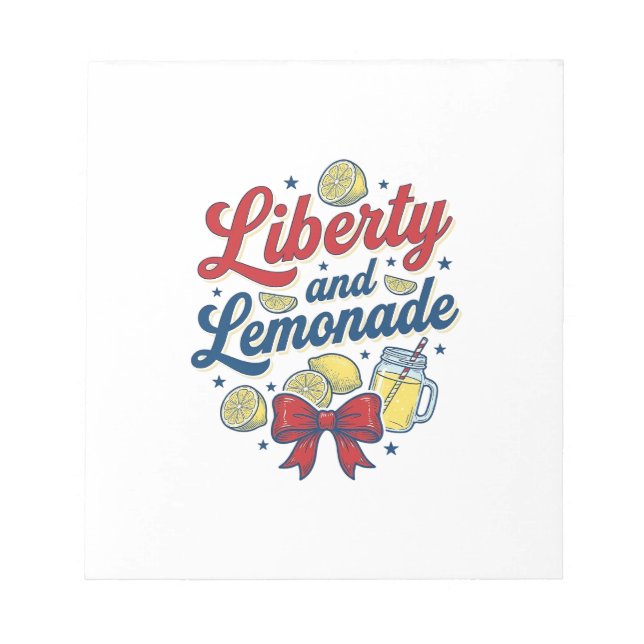 Bloc-note Liberté et limonade patriotique Lemon Vector T-shi (Devant)